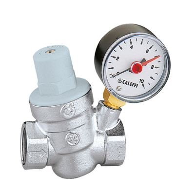 Regulátor tlaku vody 5334 1/2" Caleffi PN16 R. 1-6 BAR, s manometrom 0-10 BAR