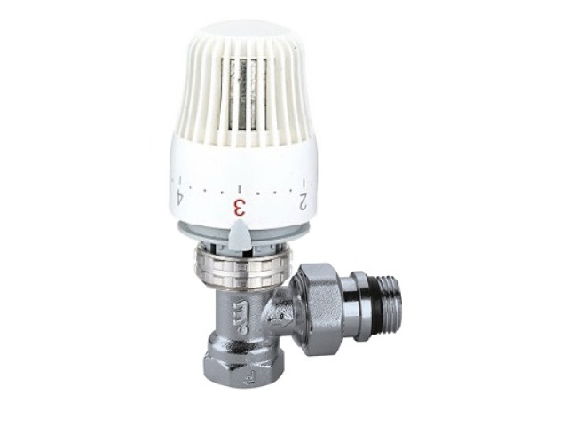 Caleffi 220S Termostatický radiátorový ventil rohový DN20 - 3/4" PN10 s hlavicou 403