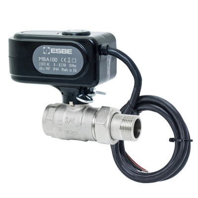 ESBE MBA 124 Guľový ventil 2-cestný s pohonom DN20 - 3/4" Kvs 45 m3 / h