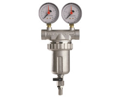 F.A.R.G. 600M Filter s preplachom DN25 - 1" PN16, 400mcr, 100°C, s manometre