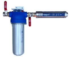 Zmäkčovač vody IPS Kalyxx BlueLine - G 3/4" s filtrom a kohúty - horizontálna montáž
