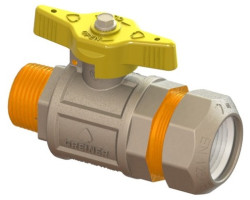 Plynový kohút na PE s vonkajším závitom 1" x 32mm