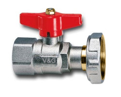 V&G Guľový kohút 1/2" s prevlečnou matkou 3/4" k vodomeru, PN30