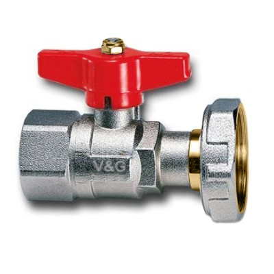 V&G Guľový kohút 1/2" s prevlečnou matkou 3/4" k vodomeru, PN30