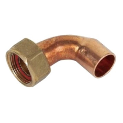 CU OBLÚK s prevlečnou matkou 18 mm x 3/4" - 5002G