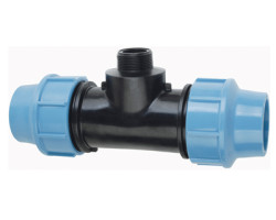 PE T-kus s vonkajším závitom 32 mm x 5/4" x 32 mm - Polyetylen