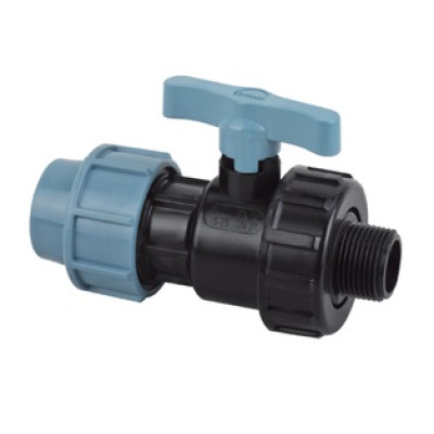 PE Uzatvárací kohút 32 mm x 1" s vonkajším závitom - Polyetylen