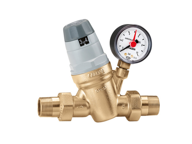 CALEFFI 5350 Regulátor tlaku vody DN15 - 1/2" s manometrem, PN25