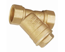 Mosadzný šikmý filter DN40 - 6/4" PN20 Plnoprůtok, sitko 300mcr