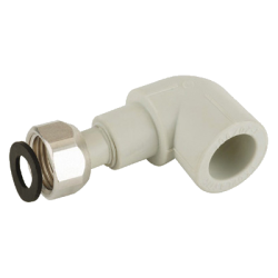 PPR Koleno 90° s prevlečnou maticou 20 x 1/2" plast. Driek
