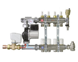 Rozdeľovač podlahového vykurovania 7-cestný, Ekvitermické riadenie, elektronické čerpadlo