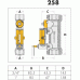 Caleffi 258 Vyvažovacie ventil SOLAR 3/4" s prietokomerom a izoláciou PN10