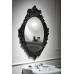 Oválne zrkadlo DESNA vo vyrezávanom ráme, 80x100cm, čierne