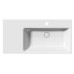 Keramická umývadlová doska NUBES 100x50cm, s úložným priestorom na ľavej strane, matná biela