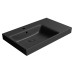Keramická umývadlová doska NUBES 80x50cm, s odkladacou plochou na pravej strane, matná čierna