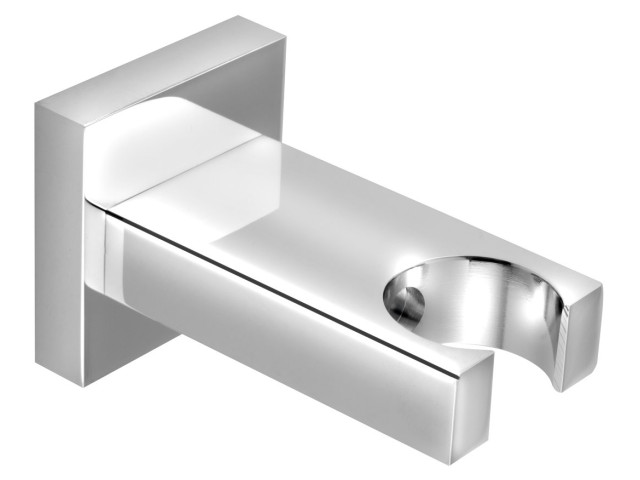 Štvorcový držiak na sprchu, pevný, chrómový