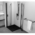 ZOOM BLACK štvorcový sprchový kút 700x700 mm, rohový vstup