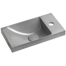 Betónové umývadlo AGOS 40 x 22 cm, ľavé/pravé, sivé pololesklé