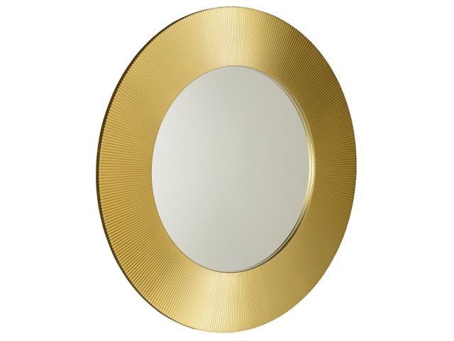 SUNBEAM zrkadlo v ráme, pr.90cm, zlatá