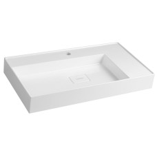 Umyvadlo GODIVA, liaty mramor, 83 x 44 cm, biele