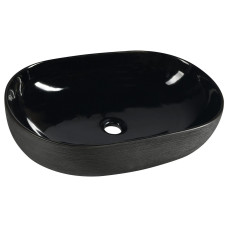PRIORI keramické umývadlo na dosku 60x40 cm, čierna