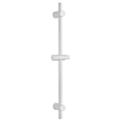Sprchová tyč, posuvný držiak, guľatá, 700mm, biela mat