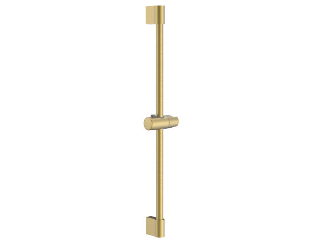 Sprchová tyč, posuvný držiak, okrúhly, 708 mm, ABS/zlatý mat