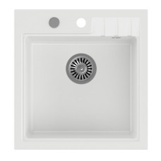 Granitový drez na vstavanie, 50x52cm, biely