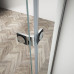 Štvorcový sprchový kút TRINITY CHROME 1000x1000 mm, matné sklo, ľavý