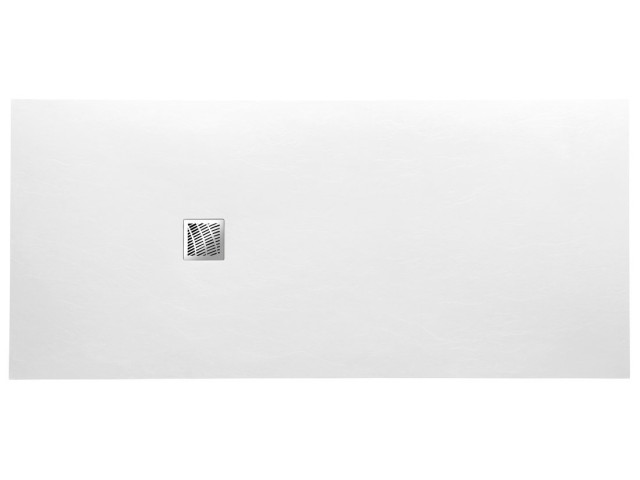 MITIA sprchová vanička z litého mramoru, obdélník 160x90x3 cm, bílá
