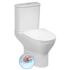 DARIO RIMLESS WC kombi misa s nádržkou, spodný/zadný odpad, biela