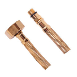 Flexibilná hadica z nehrdzavejúcej ocele M10x3/8“, 35 cm, zlatá