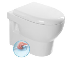 ABSOLUTE závesná WC misa, Rimless, 50x35 cm, biela