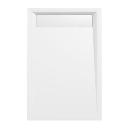 Varese sprchová vanička z liateho mramoru so záklopom, obdĺžnik 120x80x4cm, biela
