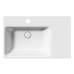 Keramická umývadlová doska NUBES 80x50cm, s policou na pravej strane, biela ExtraGlaze