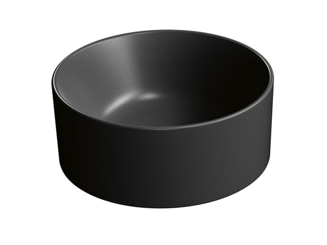 KUBE X keramické umývadlo na dosku, priemer 32cm, čierna mat