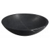 BLOK kamenné umývadlo priemer 40 cm, čierny Marquina, matný