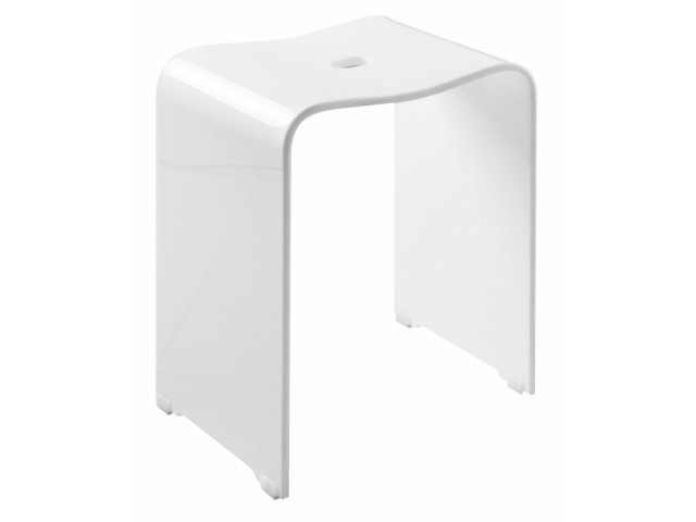 TRENDY kúpeľňová stolička 40x48x27, 5cm, biela mat