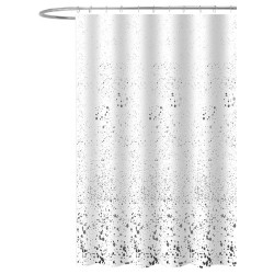 Sprchový záves 180x180cm, polyester, biely, špliechance