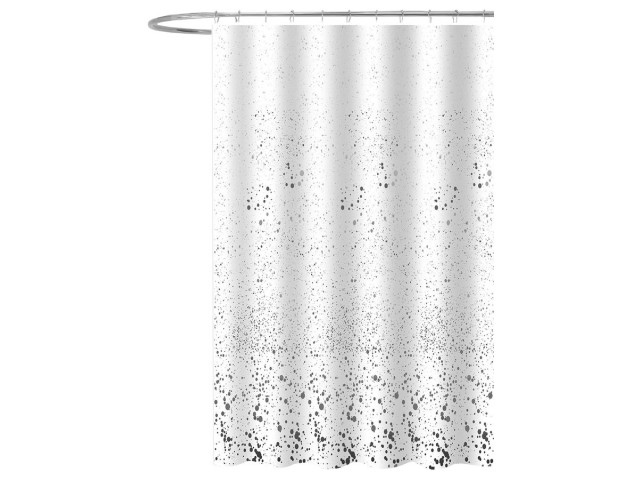 Sprchový záves 180x180cm, polyester, biely, špliechance