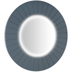 LUMIRO STRIP okrúhle zrkadlo s LED osvetlením v ráme ø 90 cm, sienna LUMIRO STRIP okrúhle zrkadlo s LED osvetlením v ráme ø 90 cm, sienna