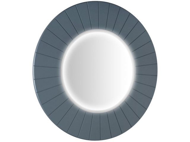 LUMIRO STRIP okrúhle zrkadlo s LED osvetlením v ráme ø 90 cm, sienna LUMIRO STRIP okrúhle zrkadlo s LED osvetlením v ráme ø 90 cm, sienna