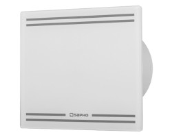 GLASS kúpeľňový ventilátor axiálne s časovačom, 8W, potrubia 100mm, biela