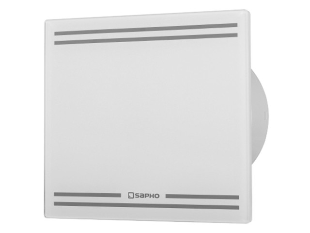 GLASS kúpeľňový ventilátor axiálne s časovačom, 8W, potrubia 100mm, biela
