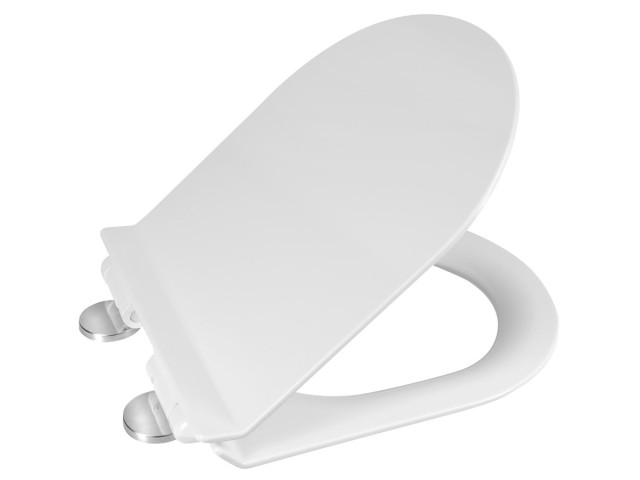 Toaletné sedadlo CARLO, SLIM, Soft Close, Easy Take, biele