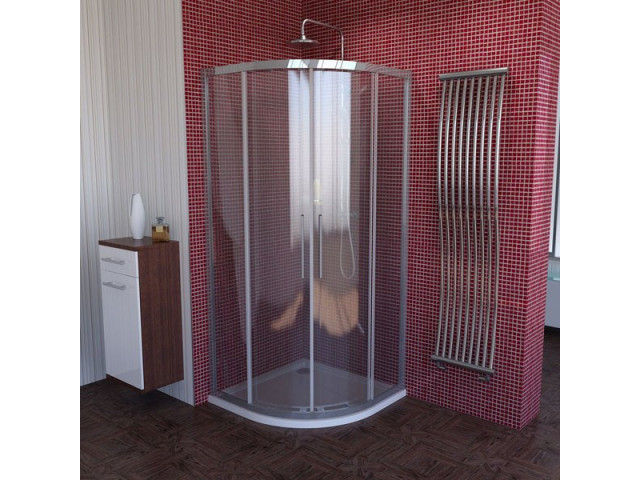 LUCIS LINE štvrťkruhová sprchová zástena, 1000x1000mm, R550, číre sklo