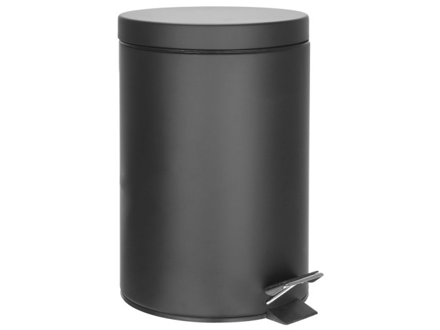 SIMPLE LINE odpadkový koš kulatý 5l, čierna matná