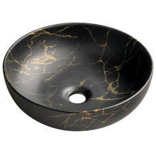 Keramické umývadlo RONDANE na dosku Ø 41 cm, mramor portoro