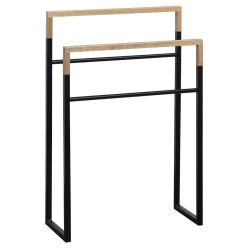 SKA stojan na uteráky 550x800x200mm, čierna mat / dub