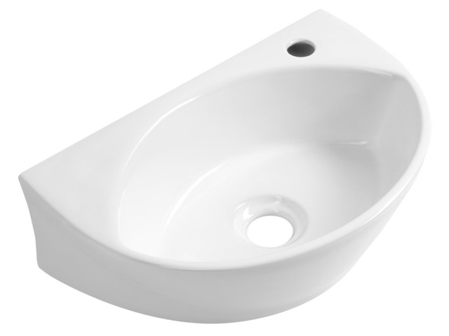 Keramická umývadlová misa LIZA 40x27cm, biela
